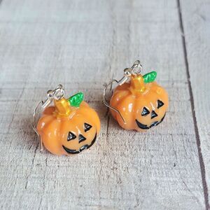 3D Pumpkin Earrings Halloween Earrings